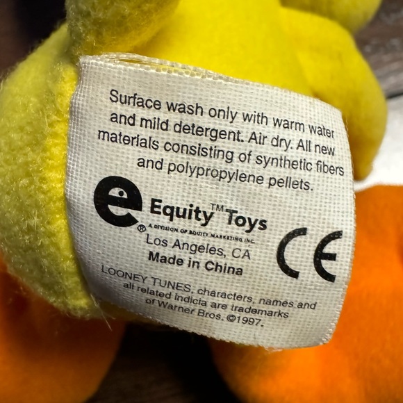 Vintage 90s Looney Tunes Tweety Bird Stuffed Animal 8” Rare Collectible - Picture 9 of 9